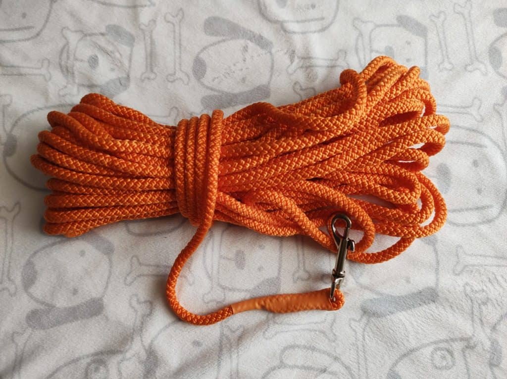 Schleppleine Orange aus Nylon Tau